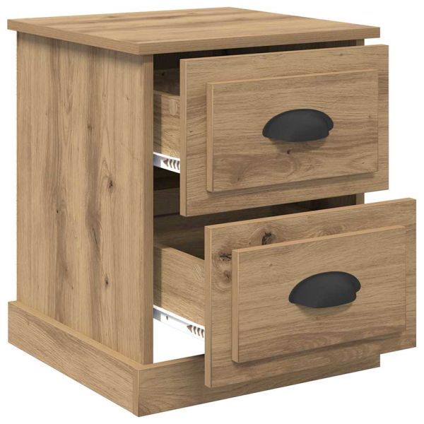 Нощен шкаф 2 pcs Дъб 39 x 39 x 47.5 см Инженерно дърво