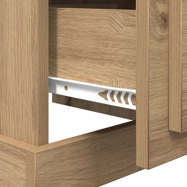 Нощен шкаф 2 pcs Дъб 39 x 39 x 47.5 см Инженерно дърво
