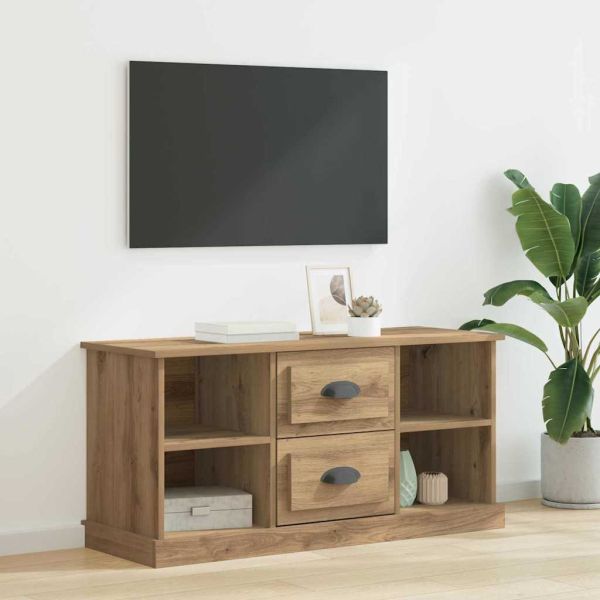 ТВ шкаф с чекмедже Дъб 99,5 x 35,5 x 48 см Инженерно дърво