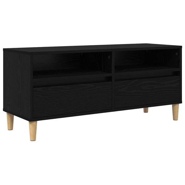 ТВ шкаф Черния дъб 100 x 34,5 x 44,5 см Инженерно дърво