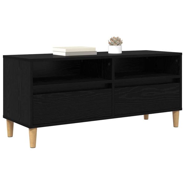 ТВ шкаф Черния дъб 100 x 34,5 x 44,5 см Инженерно дърво