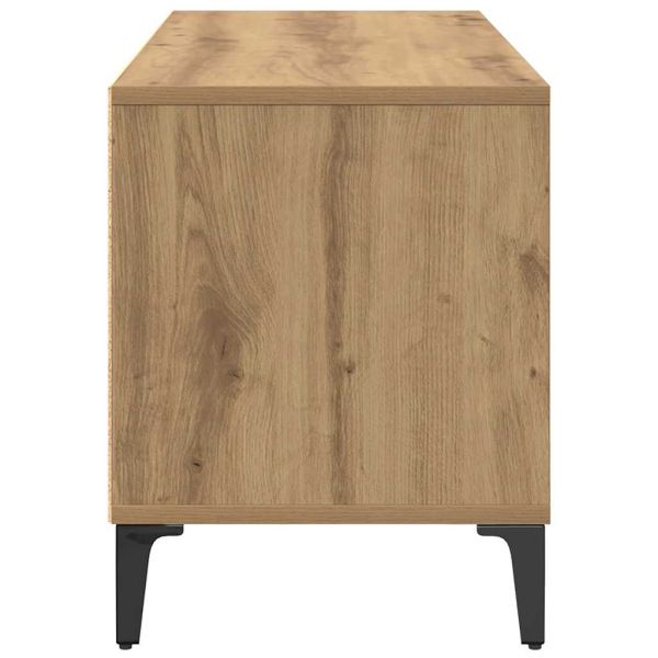 ТВ шкаф Дъб 100 x 34,5 x 44,5 см Инженерна дървесина и желязо