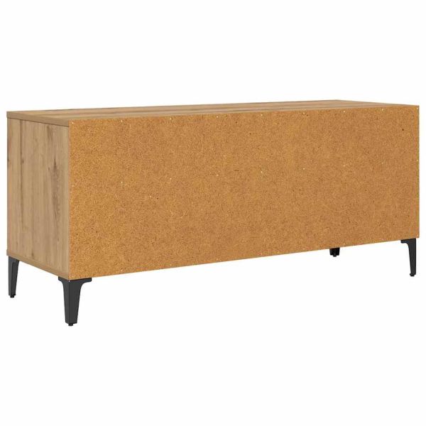 ТВ шкаф Дъб 100 x 34,5 x 44,5 см Инженерна дървесина и желязо