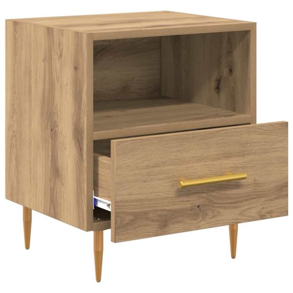 Нощно шкафче 2 pcs Кафяво 40 x 35 x 47,5 см Инженерно дърво