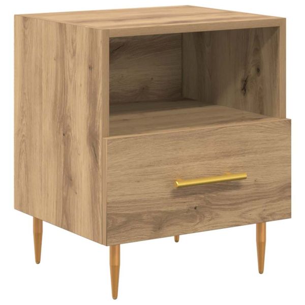 Нощно шкафче 2 pcs Кафяво 40 x 35 x 47,5 см Инженерно дърво