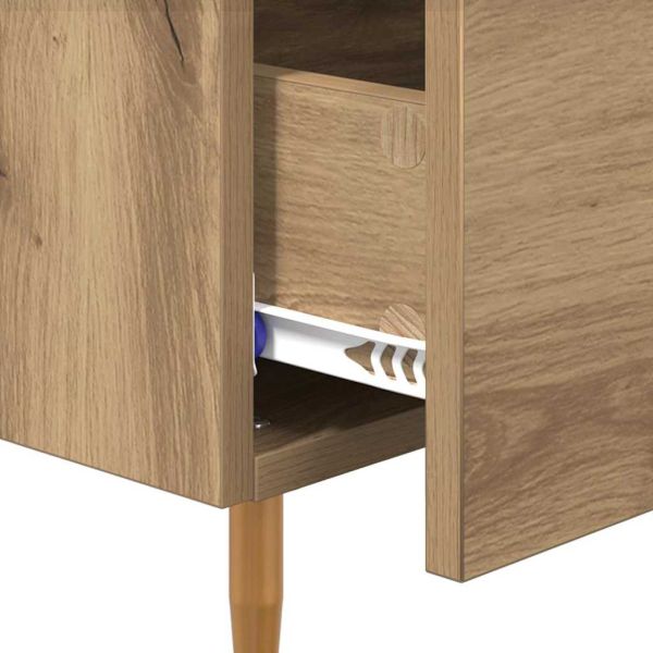 Нощно шкафче 2 pcs Кафяво 40 x 35 x 47,5 см Инженерно дърво