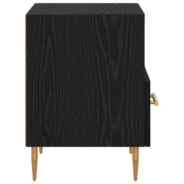 Нощно шкафче с чекмедже Черно 40 x 35 x 47,5 см Инженерно дърво