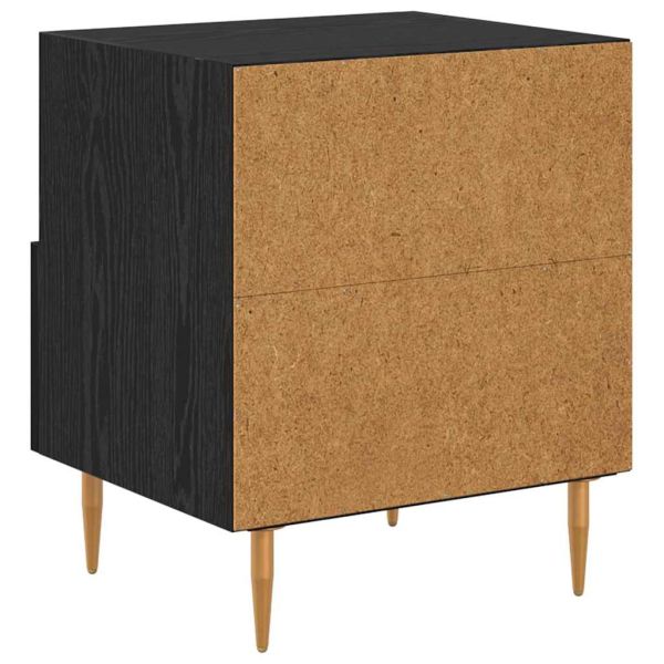 Нощно шкафче с чекмедже Черно 40 x 35 x 47,5 см Инженерно дърво