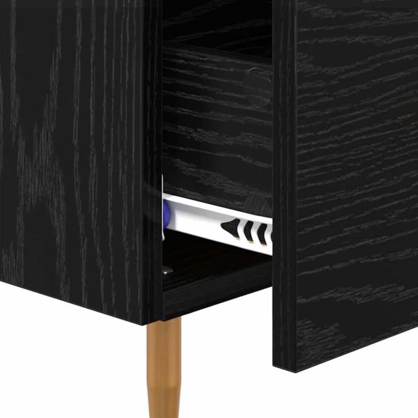 Нощно шкафче с чекмедже Черно 40 x 35 x 47,5 см Инженерно дърво