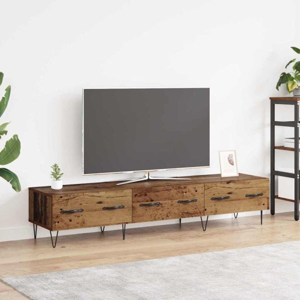 ТВ шкаф с чекмедже Старо дърво 150 x 36 x 30 см Инженерно дърво
