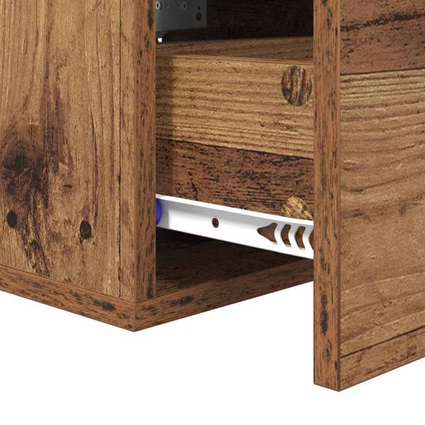 Нощен шкаф 2 pcs Старо дърво 35 x 35 x 20 см Инженерно дърво