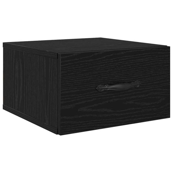 Нощен шкаф с чекмедже Черен дъб 35 x 35 x 20 см Инженерно дърво