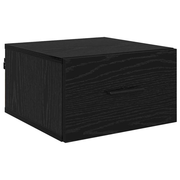 Нощен шкаф с чекмедже Черен дъб 35 x 35 x 20 см Инженерно дърво