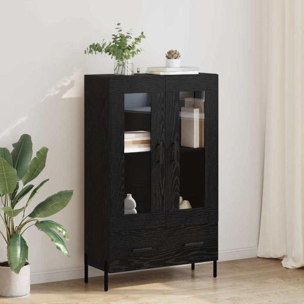 Висок шкаф Corona Черния дъб 69,5 x 31 x 115 см Инженерно дърво
