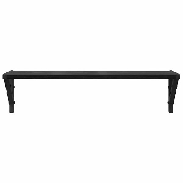 Стени за рафтове с рафт 2 pcs Черния дъб 60 x 15 x 15,5 cm