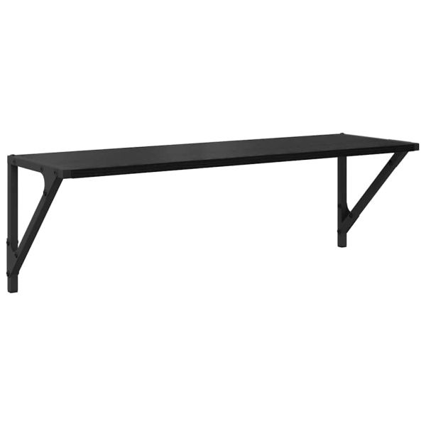 Стени за рафтове с рафт 2 pcs Черния дъб 80 x 25 x 25,5 cm