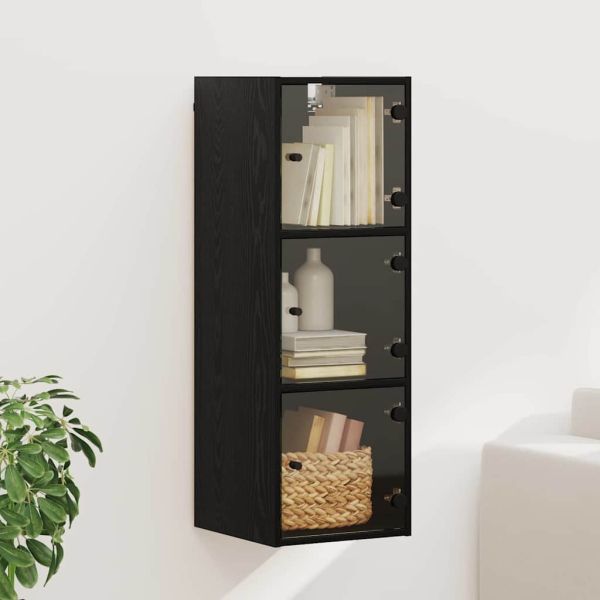 Стенен шкаф Черния дъб 35 x 37 x 102 см Инженерно дърво