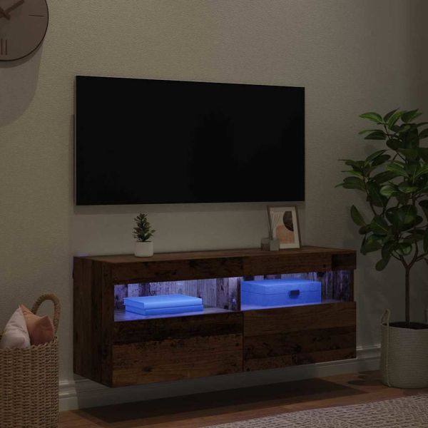 TV стенен шкаф Старо дърво 100 x 30 x 40 см Инженерно дърво