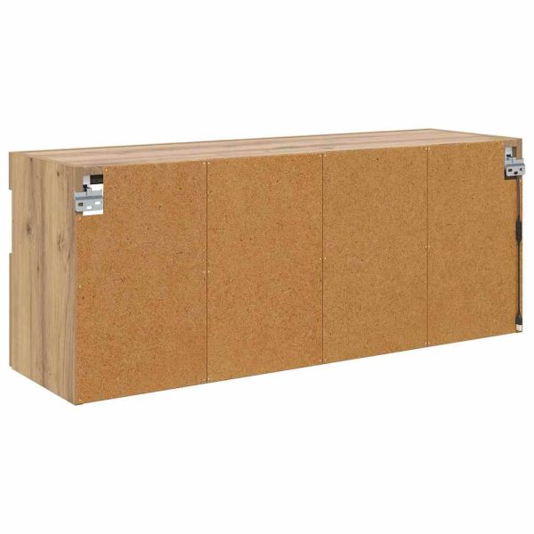 TV стенен шкаф с LED Дъб 100 x 30 x 40 см Инженерно дърво