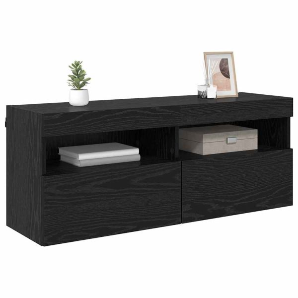 TV стенен шкаф Черния дъб 100 x 30 x 40 см Инженерно дърво