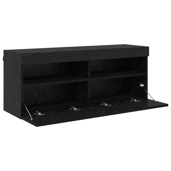 TV стенен шкаф Черния дъб 100 x 30 x 40 см Инженерно дърво