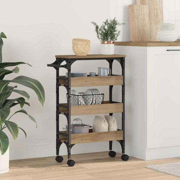 Кухненска количка Дъб 53 x 20 x 76 см Инженерно дърво