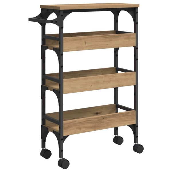 Кухненска количка Дъб 53 x 20 x 76 см Инженерно дърво