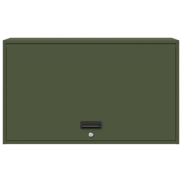 Стенен шкаф за гараж Маслиненозелен 90 x 40 x 53 см