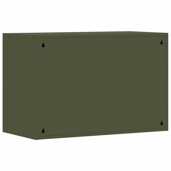 Стенен шкаф за гараж Маслиненозелен 80 x 40 x 53 см