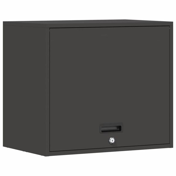 Стенен шкаф за гараж Черно 60 x 40 x 53 см