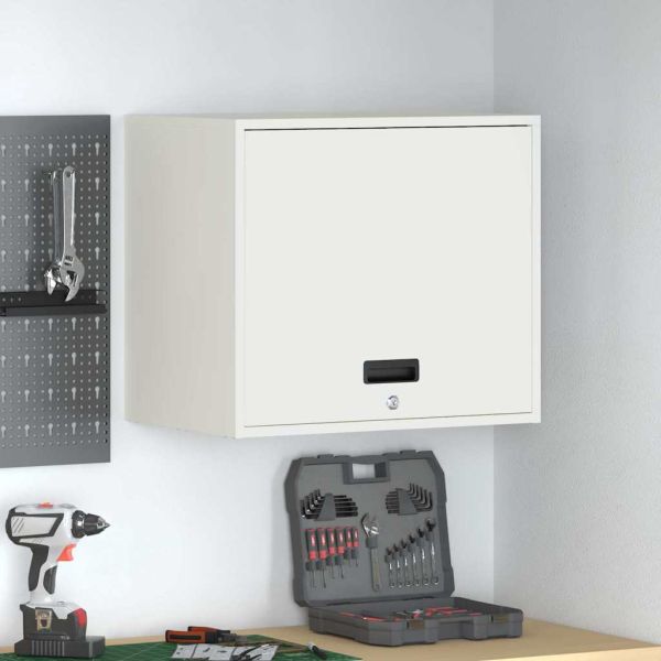 Стенен шкаф за гараж Бяло 60 x 40 x 53 см