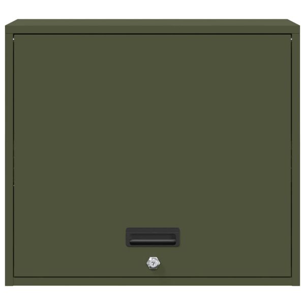 Стенен шкаф за гараж Маслиненозелен 60 x 40 x 53 см