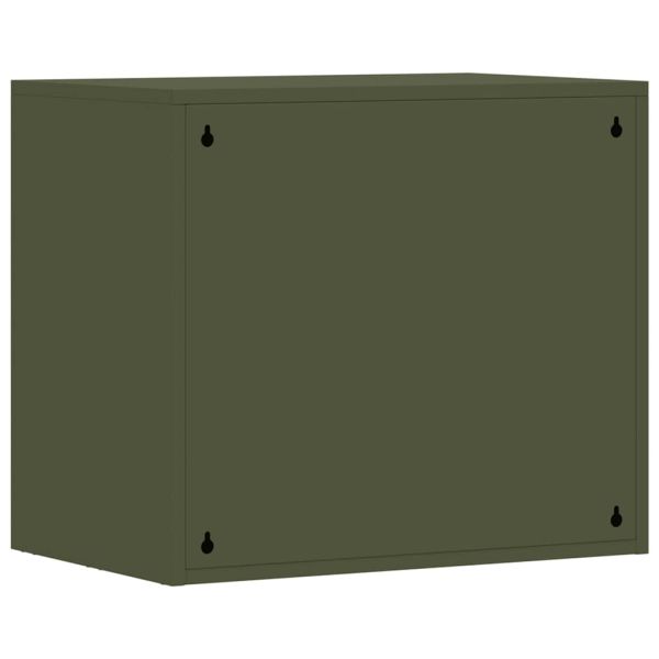 Стенен шкаф за гараж Маслиненозелен 60 x 40 x 53 см