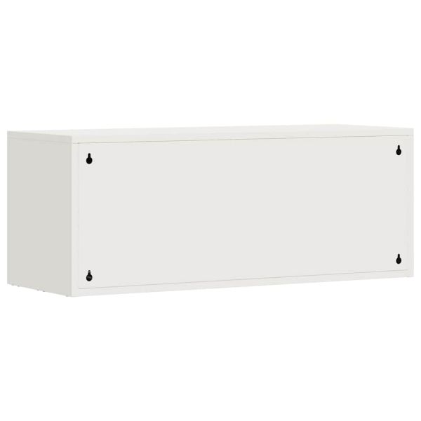 Стенен шкаф за гараж Бяло 90 x 33 x 35 см