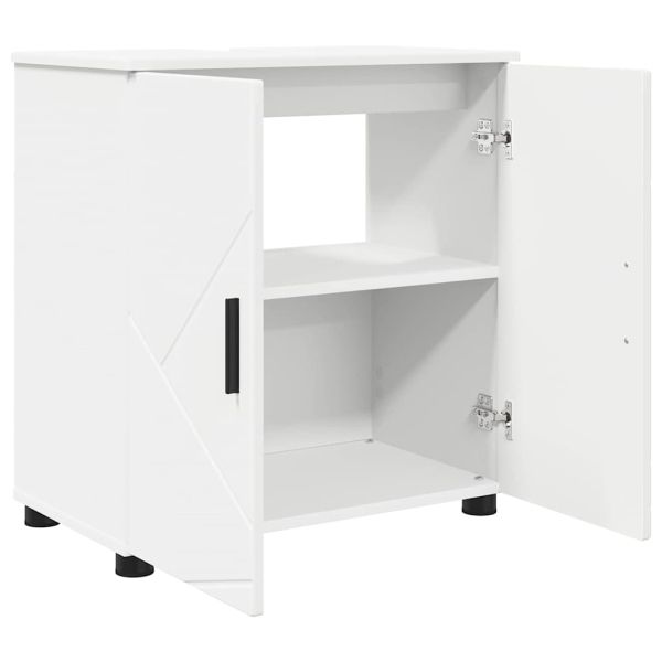 Шкаф за баня Бяло 61 x 35 x 64 см Инженерно дърво & Метал