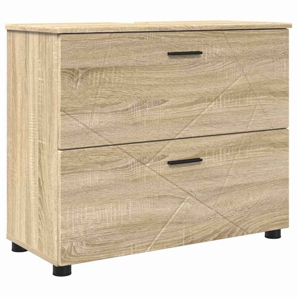 Шкаф за баня с чекмедже с врата Сонома дъб 76,5 x 35 x 64 см
