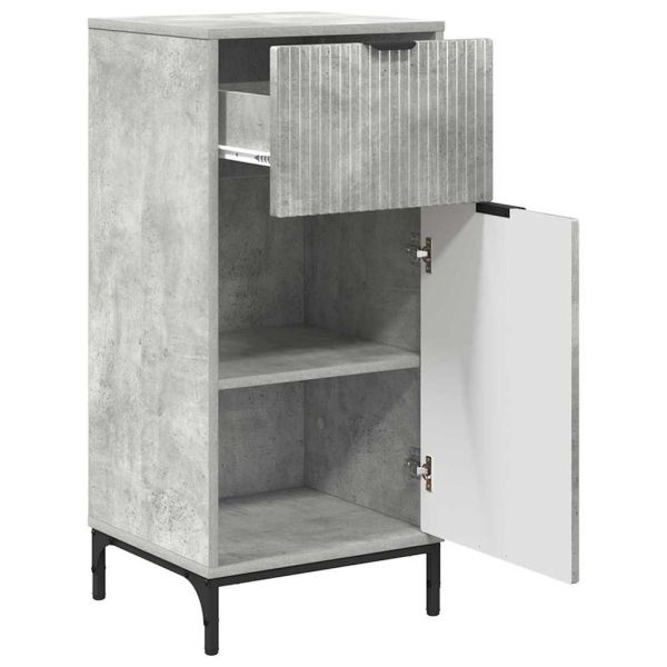 Шкаф за баня с чекмедже Циментено сиво 39,5 x 36 x 88 см