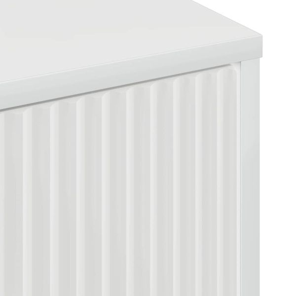 Служебен шкаф Лъскаво бяло 69,5 x 33 x 82 см Инженерно дърво