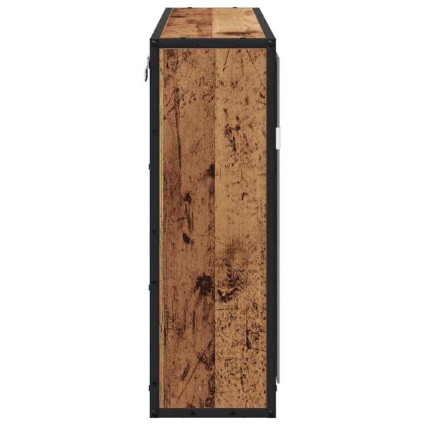 Стенен рафт с рафт със съхранение Старо дърво 65 x 20 x 60 см