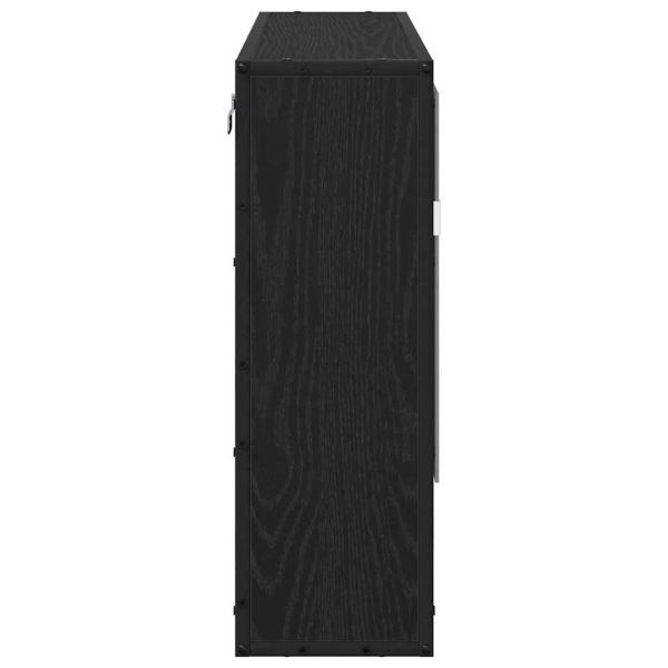 Стенен рафт с рафт със съхранение Черния дъб 65 x 20 x 60 см