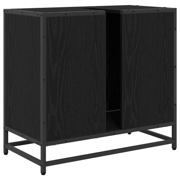 Шкаф за мивка в баня Черния дъб 65 x 33 x 60 см Инженерно дърво