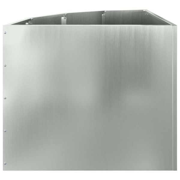 Ъглов сандък за цветя Сребрист 60 x 60 x 50 см