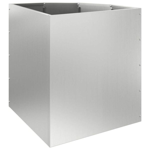 Ъглов сандък за цветя Сребрист 45 x 45 x 50 см
