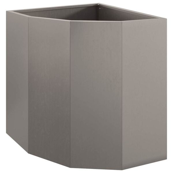 Ъглов сандък за цветя Ръждясало 45 x 45 x 50 см