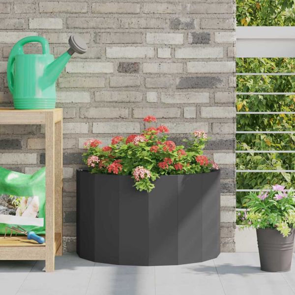 Кашпа Черно 60 x 30 x 35 см Стомана
