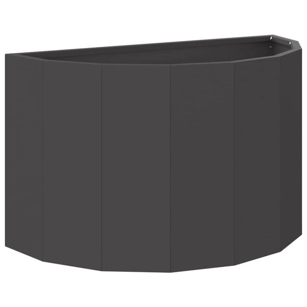 Кашпа Черно 60 x 30 x 35 см Стомана