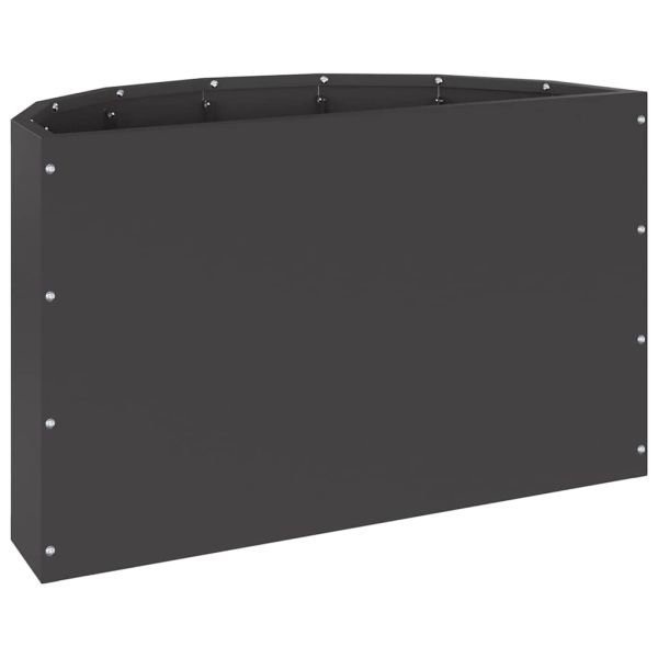 Кашпа Черно 60 x 30 x 35 см Стомана