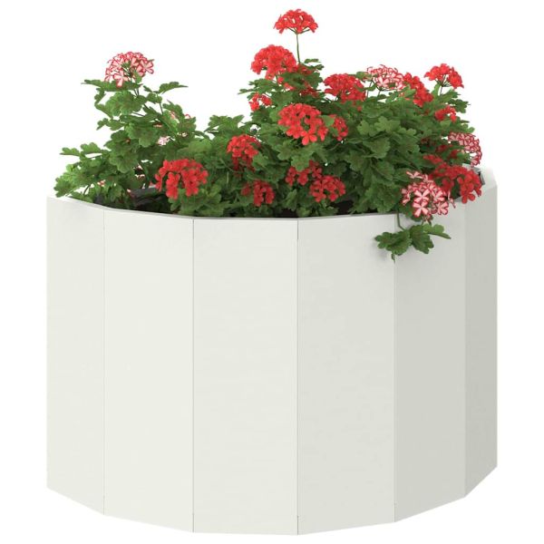 Кашпа Бяло 60 x 30 x 35 см Стомана