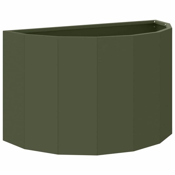 Кашпа Маслинено зелено 60 x 30 x 35 см Стомана