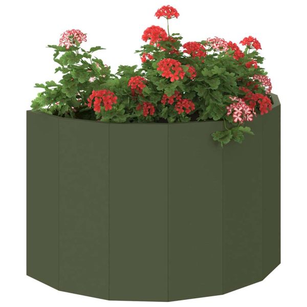 Кашпа Маслинено зелено 60 x 30 x 35 см Стомана